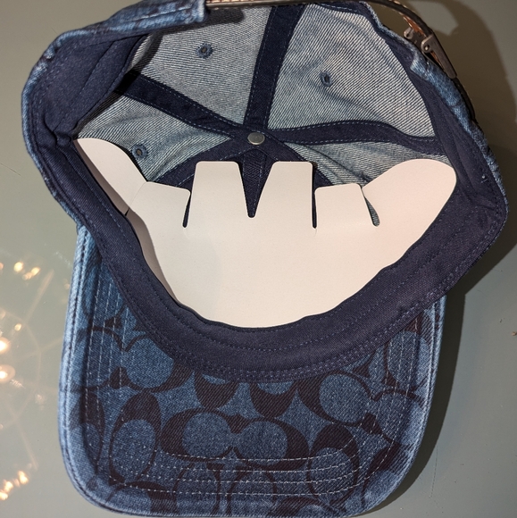 Coach Hat Signature Denim Baseball Cap Unisex – Style F68403, New - Picture 5 of 7